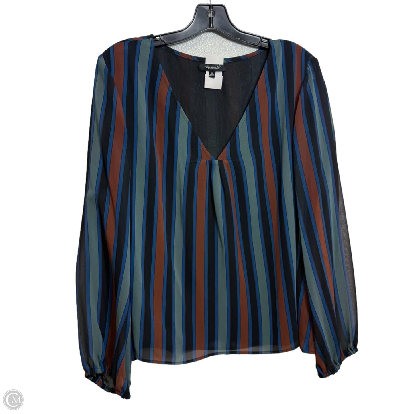Top Long Sleeve By Madewell In Striped Pattern, Size: 2x