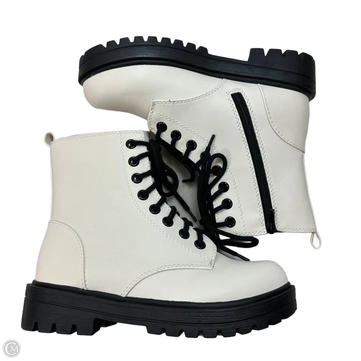 Boots Combat By Soda In White, Size: 8.5