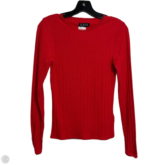 Top Long Sleeve Basic By J. Crew In Red, Size: S