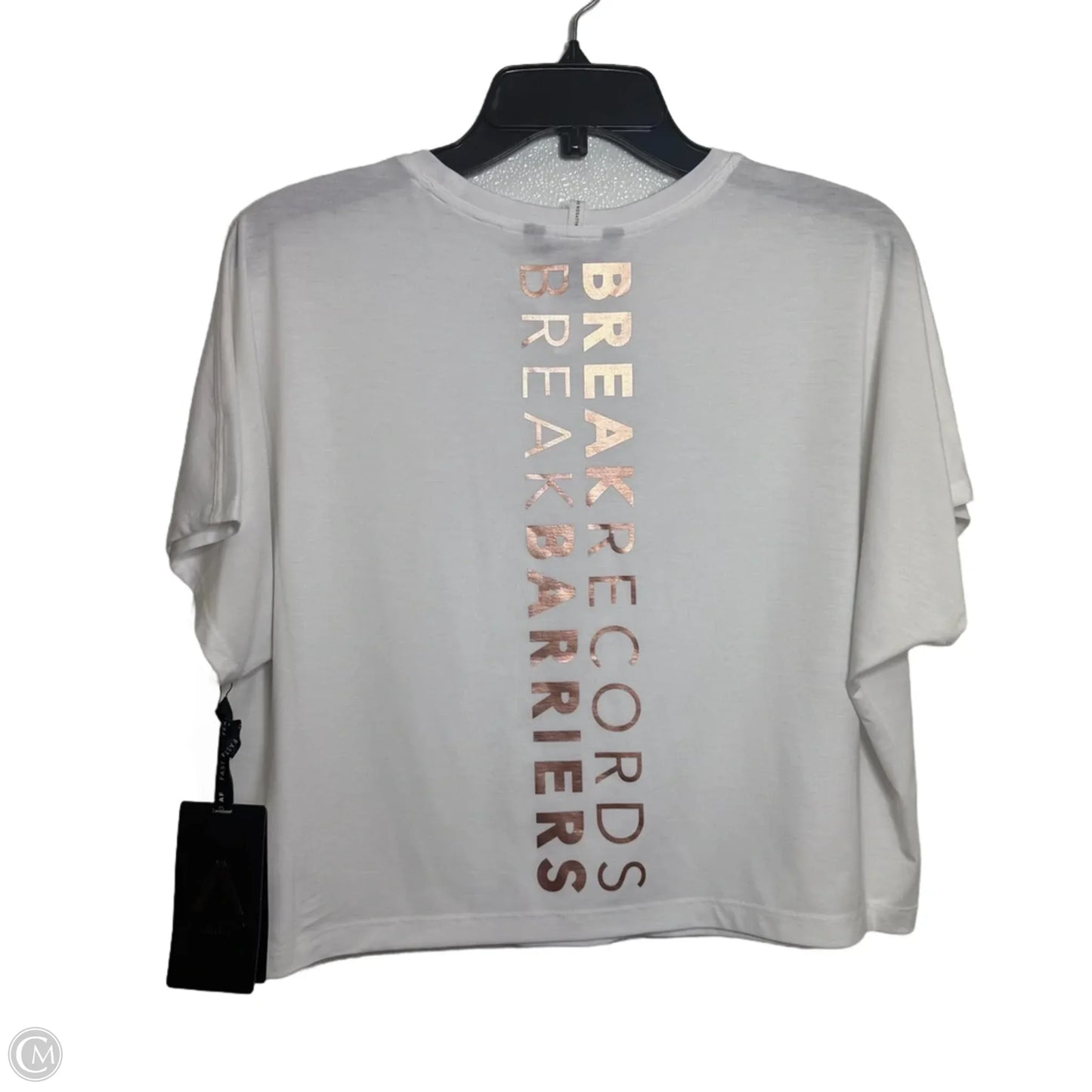 Athletic Top Short Sleeve By Cmf In White, Size: S