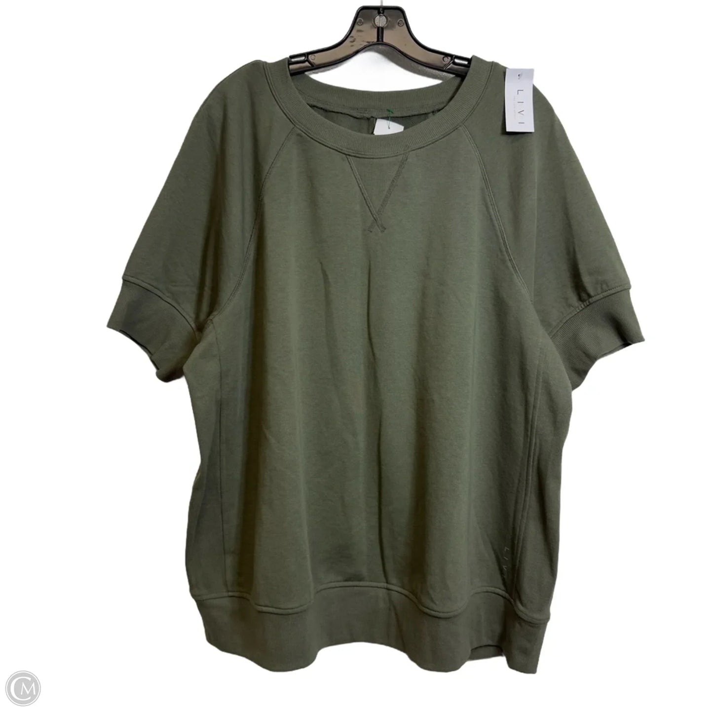 Athletic Top Short Sleeve By Livi Active In Green, Size: 18/20