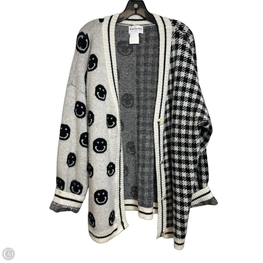 Cardigan By First Love In Checkered Pattern, Size: 1x