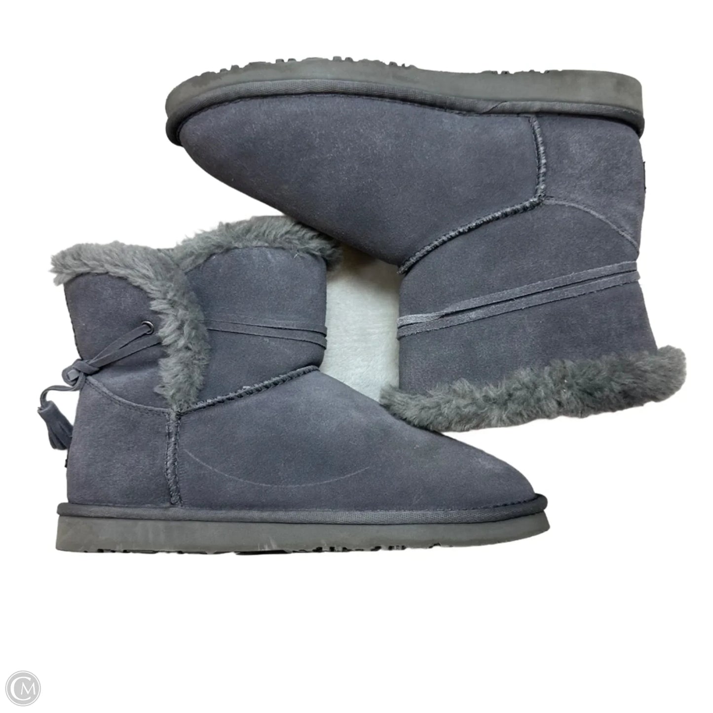 Boots Ankle Flats By Lamo In Grey, Size: 9
