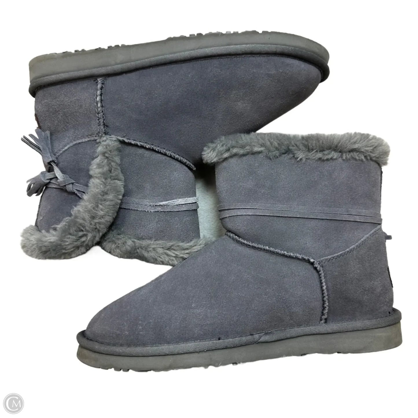 Boots Ankle Flats By Lamo In Grey, Size: 9