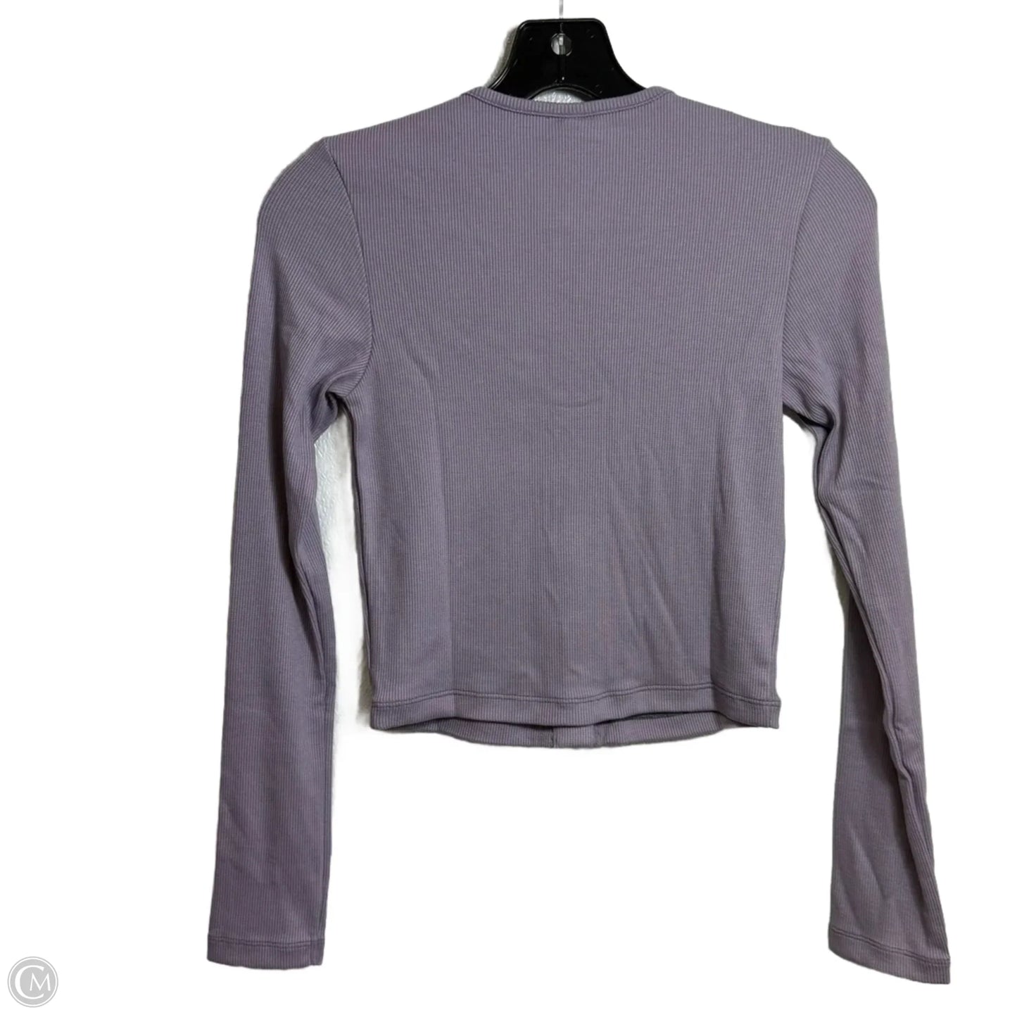 Athletic Top Long Sleeve Collar By Outdoor Voices In Purple, Size: S