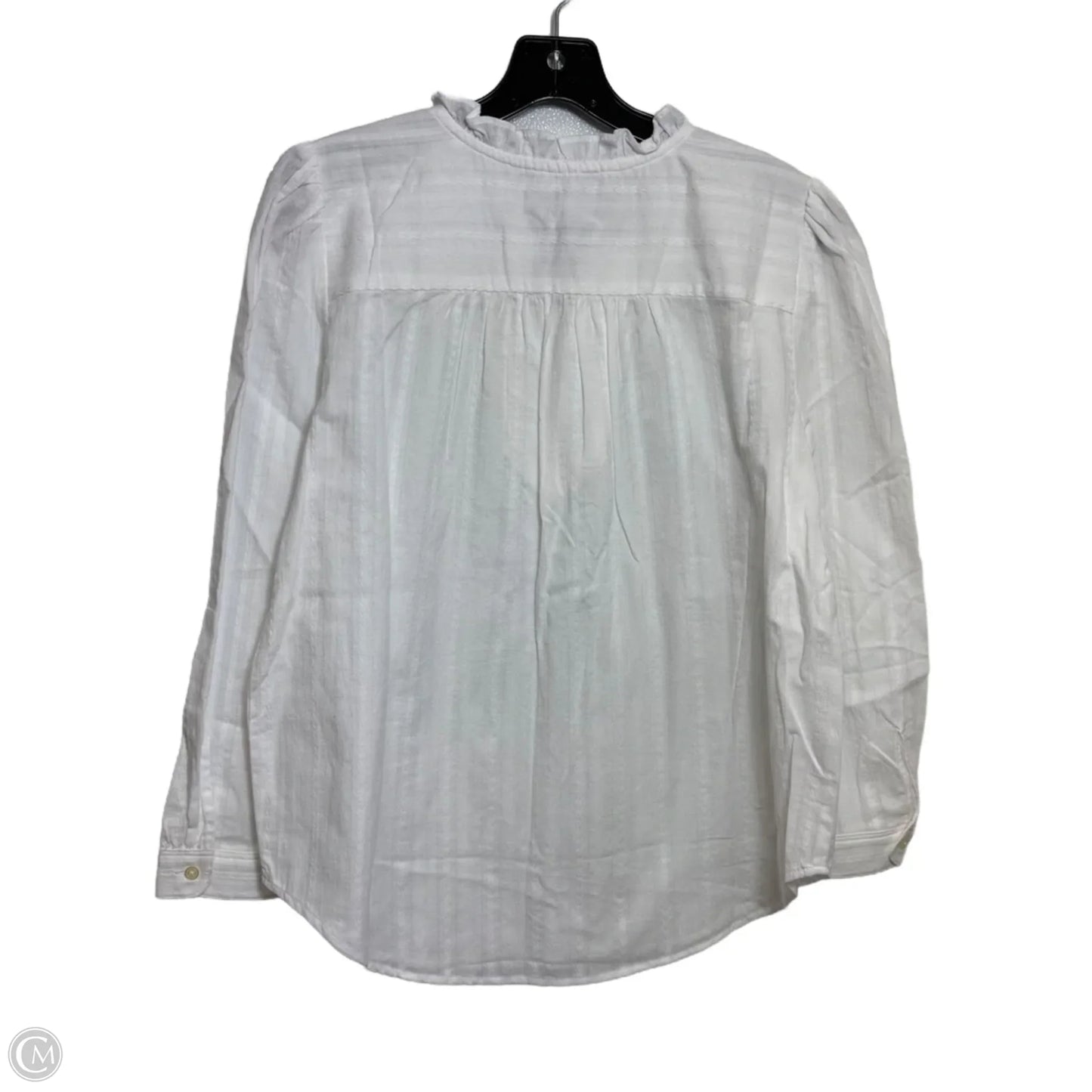 Top Long Sleeve By Loft In White, Size: M