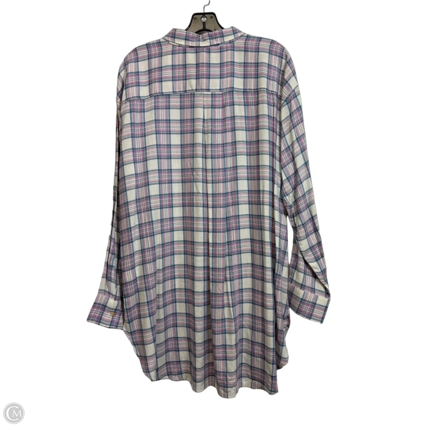 Top Long Sleeve By Caslon In Plaid Pattern, Size: L