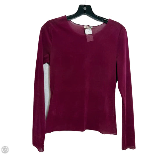 Top Long Sleeve By Free People In Maroon, Size: S