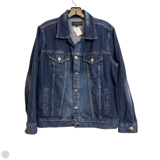 Jacket Denim By Lucky Brand In Blue Denim, Size: Xl