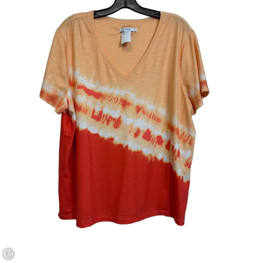Top Short Sleeve Basic By Chicos In Orange, Size: Xl
