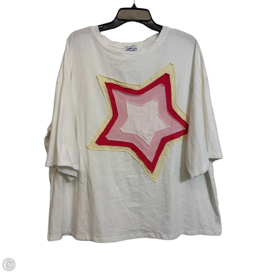 Top Short Sleeve Basic By Clothes Mentor In White, Size: Xl