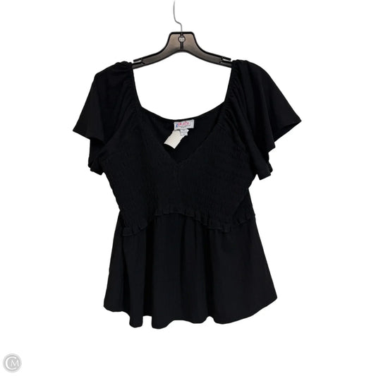Top Short Sleeve By Cmf In Black, Size: Xl