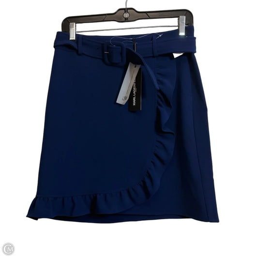 Skirt Designer By Karl Lagerfeld In Navy, Size: 0