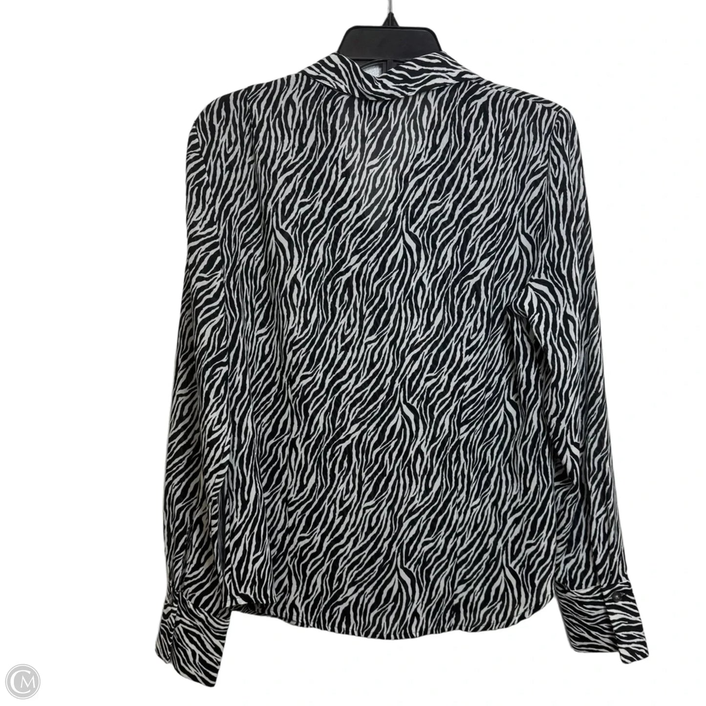 Top Long Sleeve By New York And Co In Zebra Print, Size: S