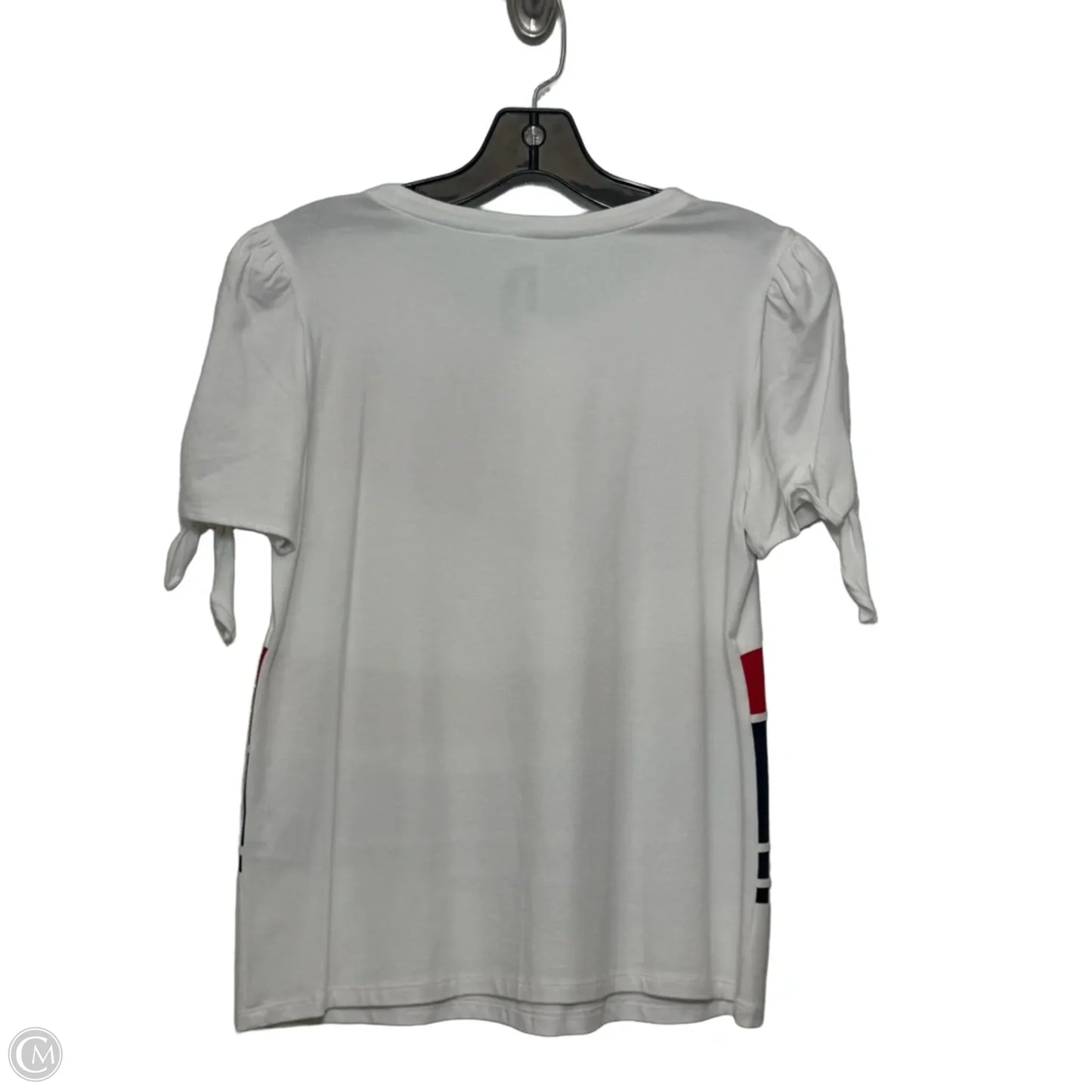 Top Short Sleeve By Charter Club In Blue Red & White, Size: Mp
