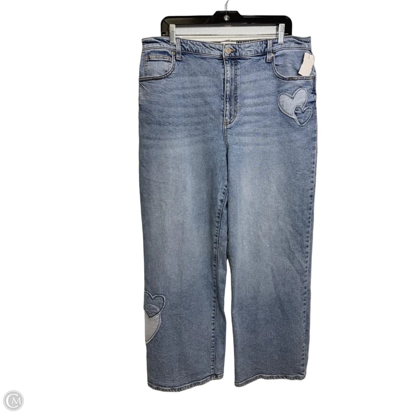 Jeans Wide Leg By No Boundaries In Blue Denim, Size: 20