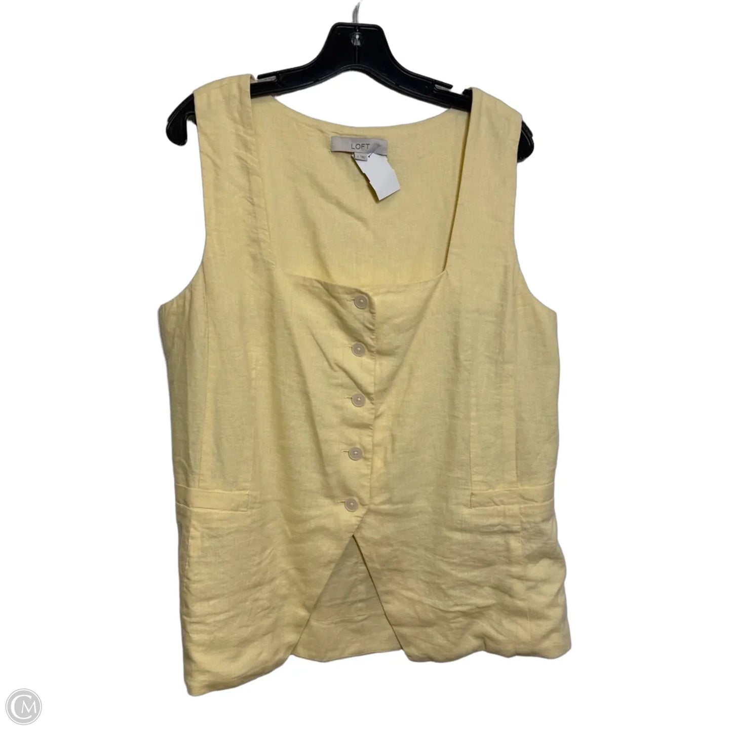 Vest Other By Loft In Yellow, Size: L