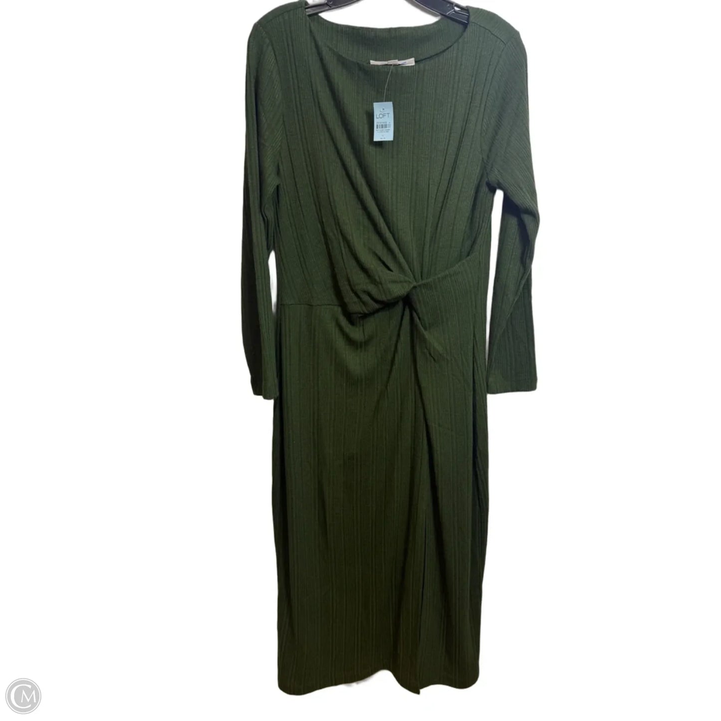 Dress Casual Midi By Loft In Green, Size: Lp