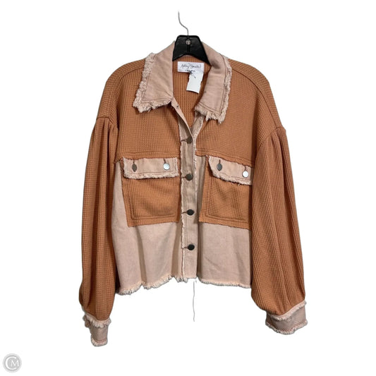 Jacket Denim By Cme In Peach, Size: M