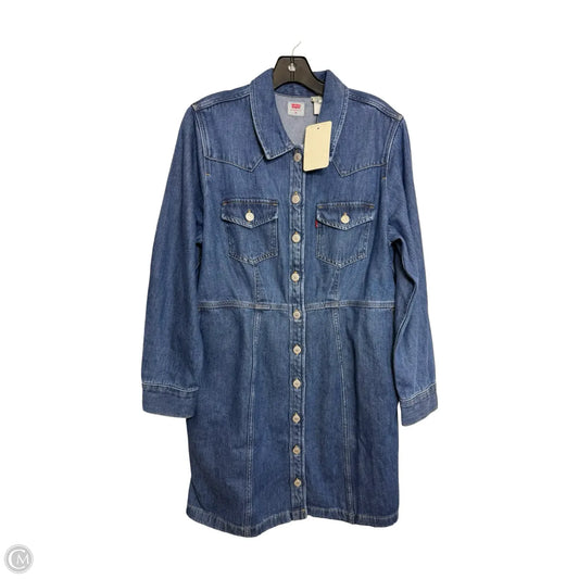 Dress Casual Short By Levis In Blue Denim, Size: Xl