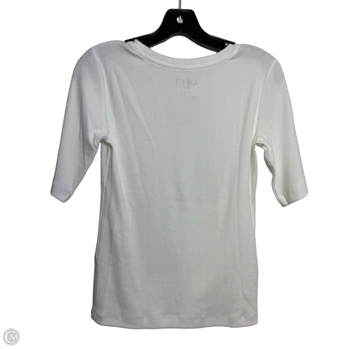 Top Short Sleeve Basic By Loft In White, Size: S