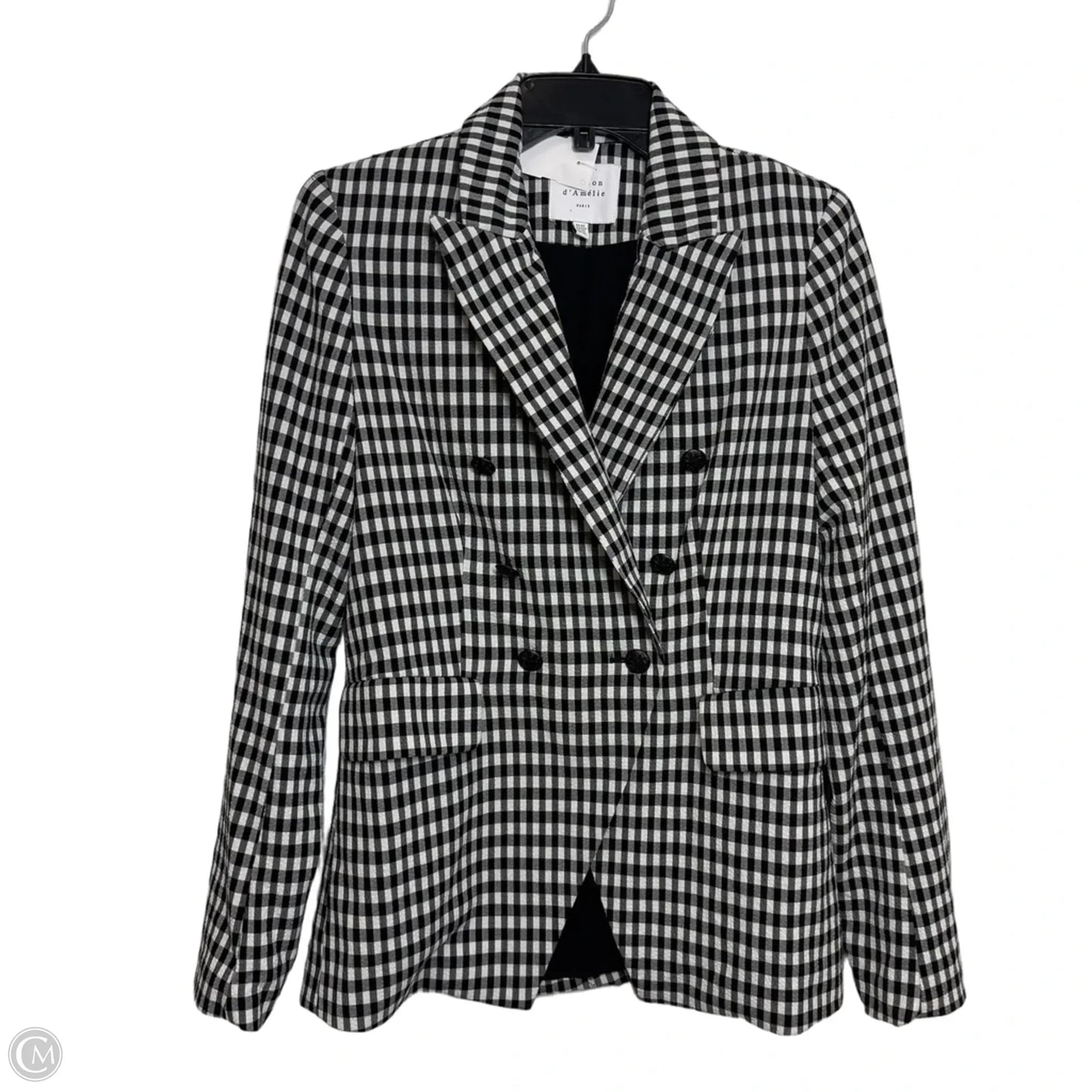 Blazer By Maison Damelie In Checkered Pattern, Size: Xs