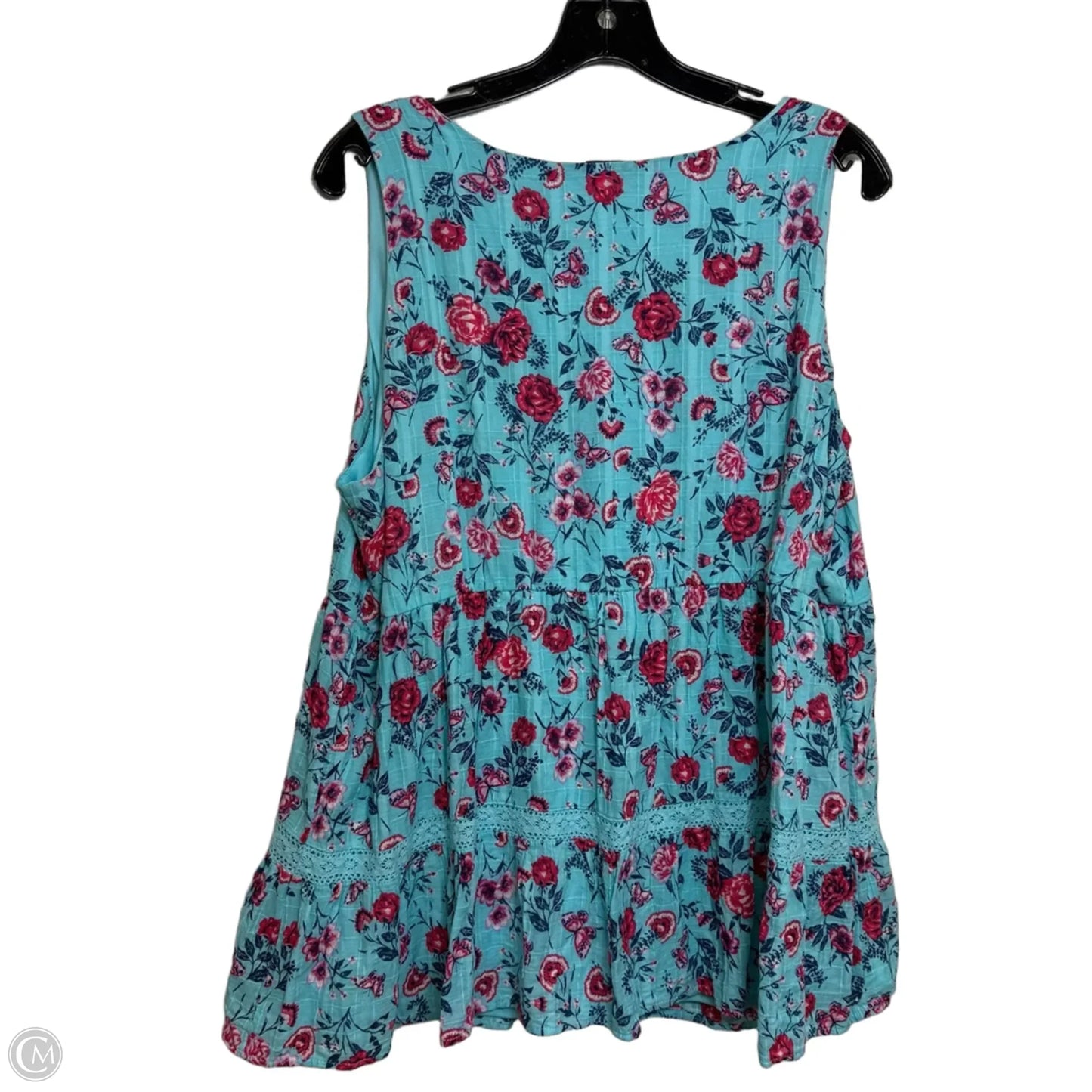 Top Sleeveless By Torrid In Floral Print, Size: 1x
