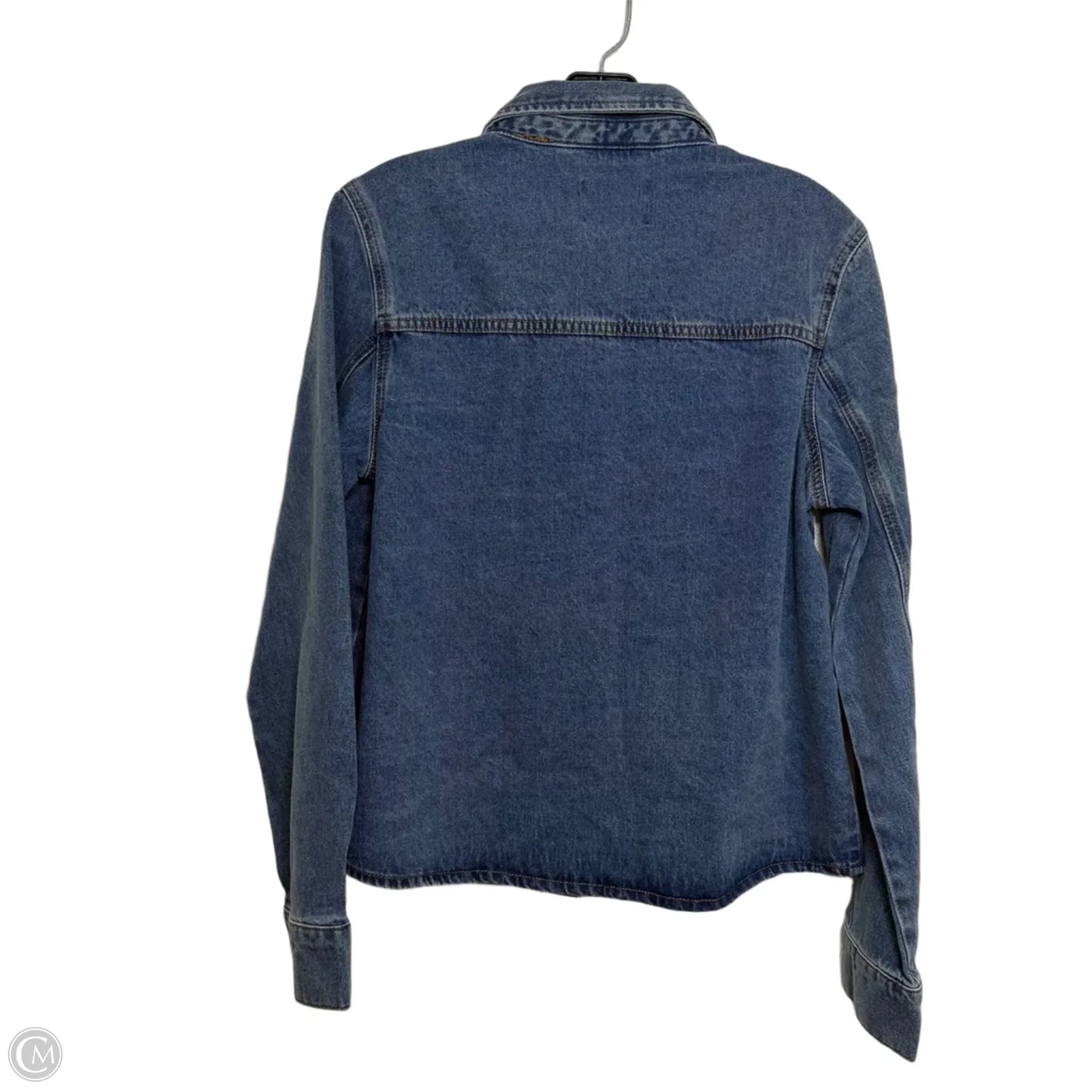 Top Long Sleeve By Express In Blue Denim, Size: S