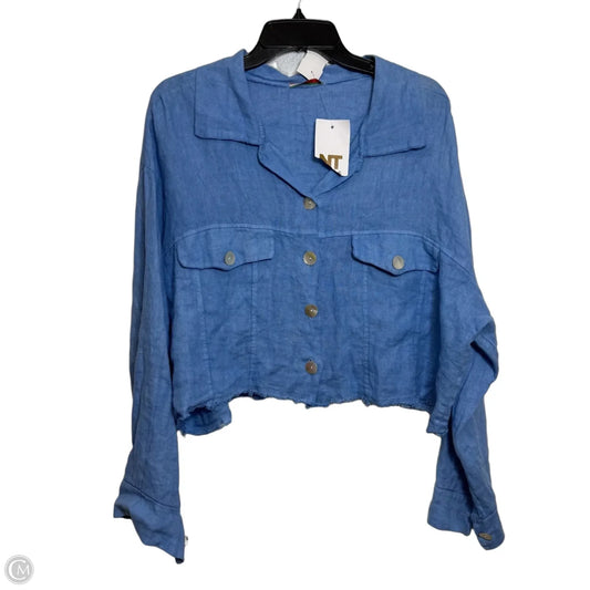 Top Long Sleeve By Cmf In Blue, Size: Xl