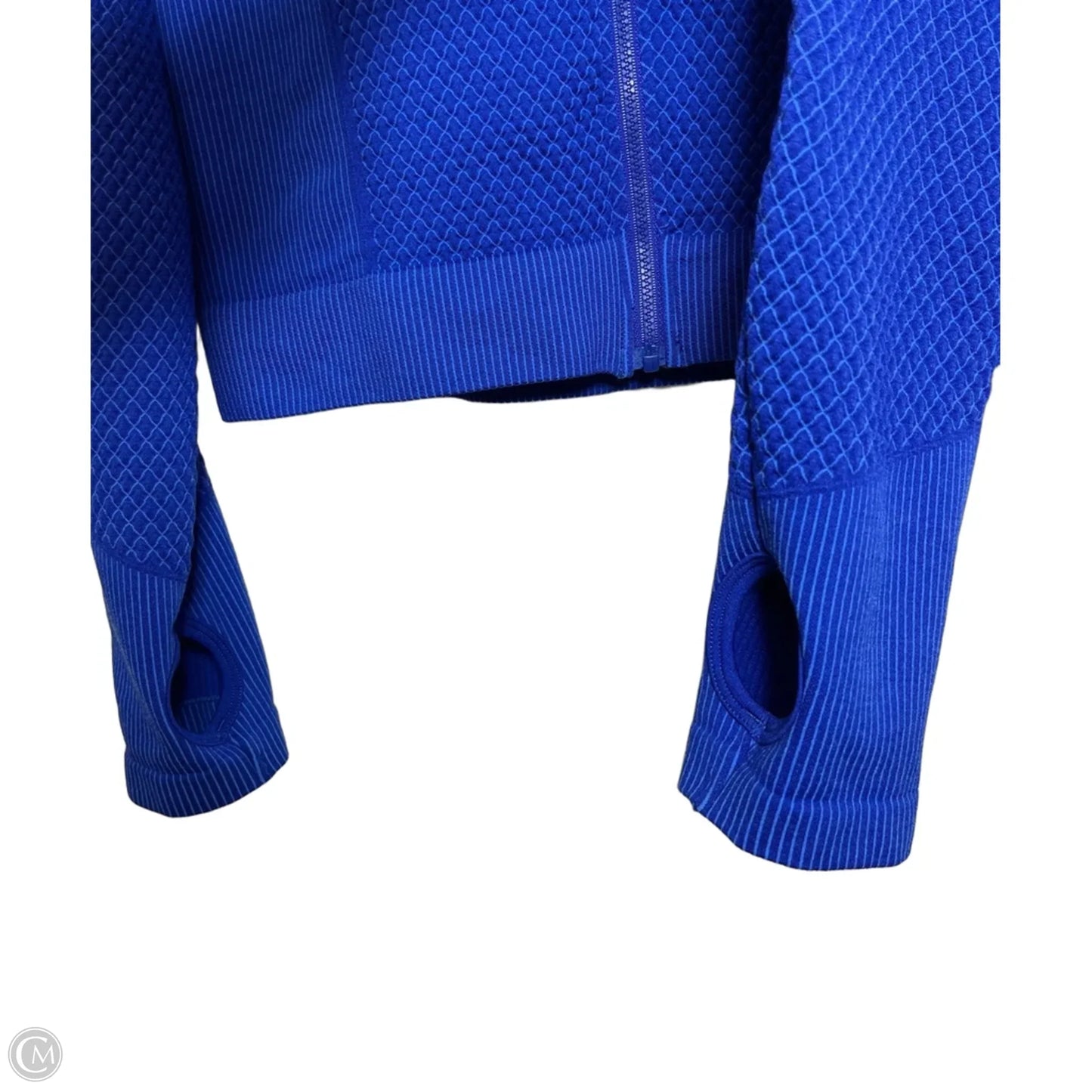 Athletic Top Long Sleeve Collar By Bailey 44 In Blue, Size: M
