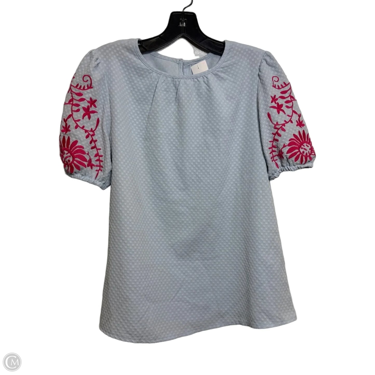 Top Short Sleeve By Shein In Blue, Size: M