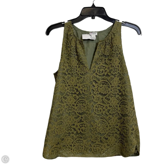 Top Sleeveless By J. Crew In Green, Size: S