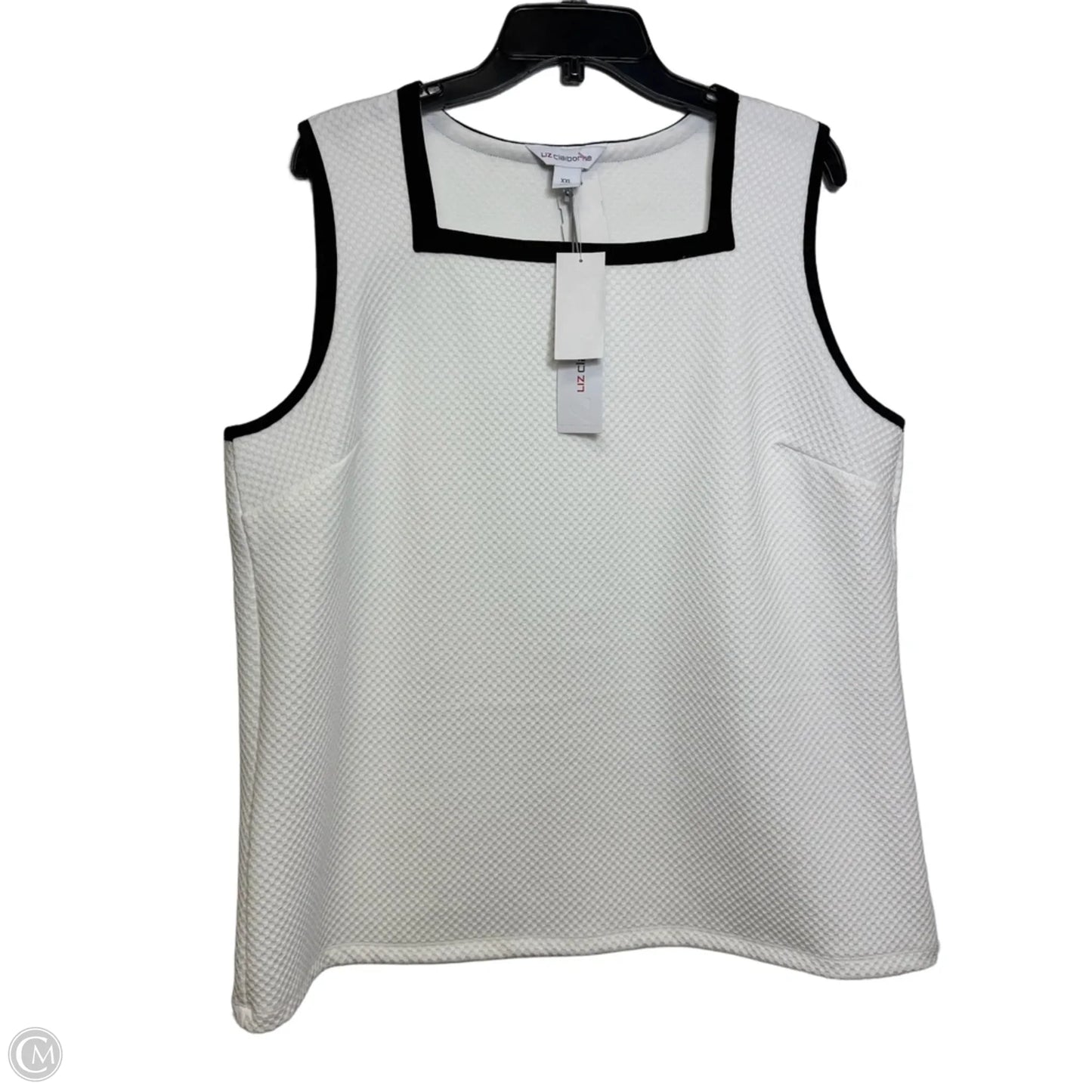 Top Sleeveless By Liz Claiborne In White, Size: Xxl