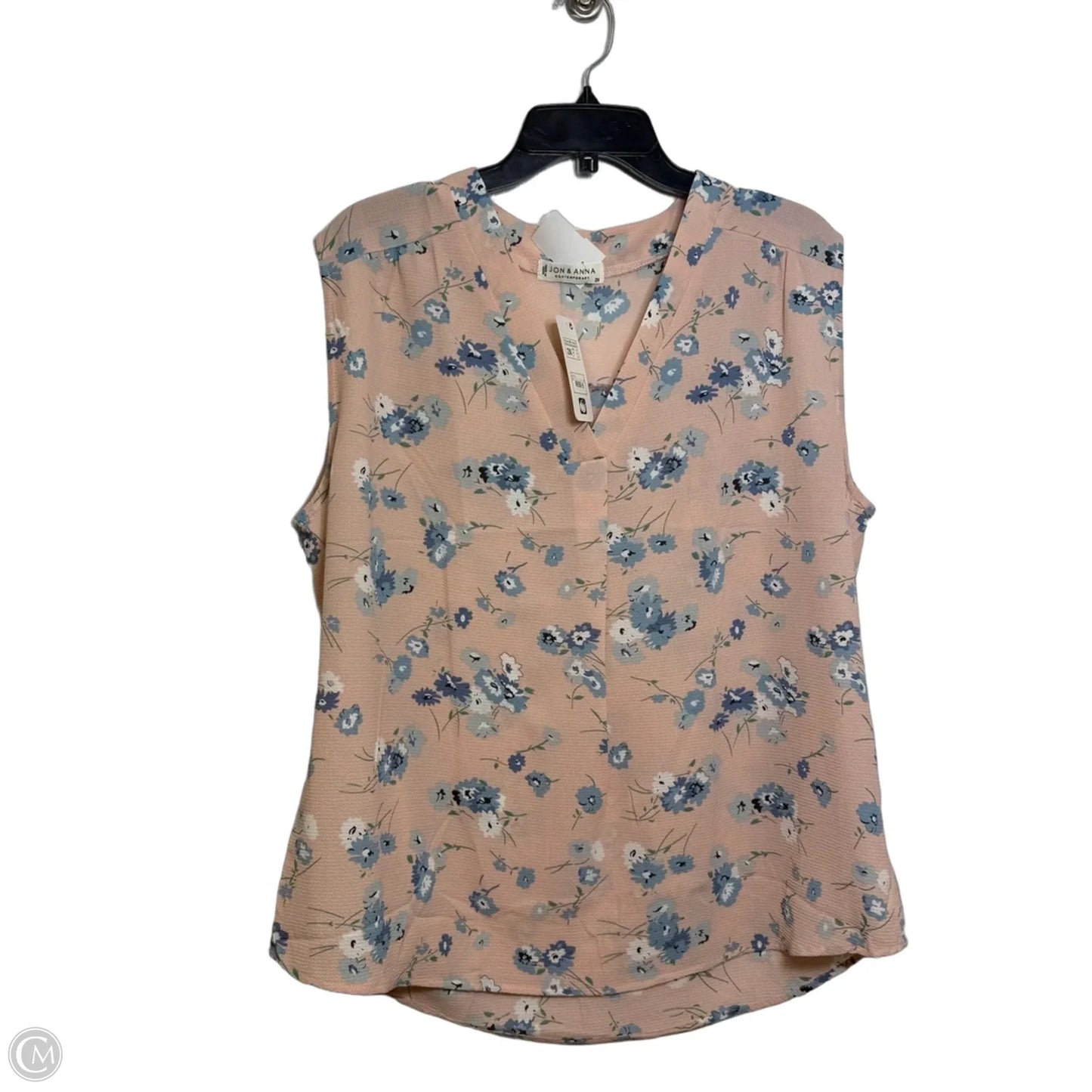 Top Sleeveless By Jon And Anna In Floral Print, Size: 2x