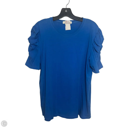 Top Short Sleeve By Clothes Mentor In Blue, Size: 1x