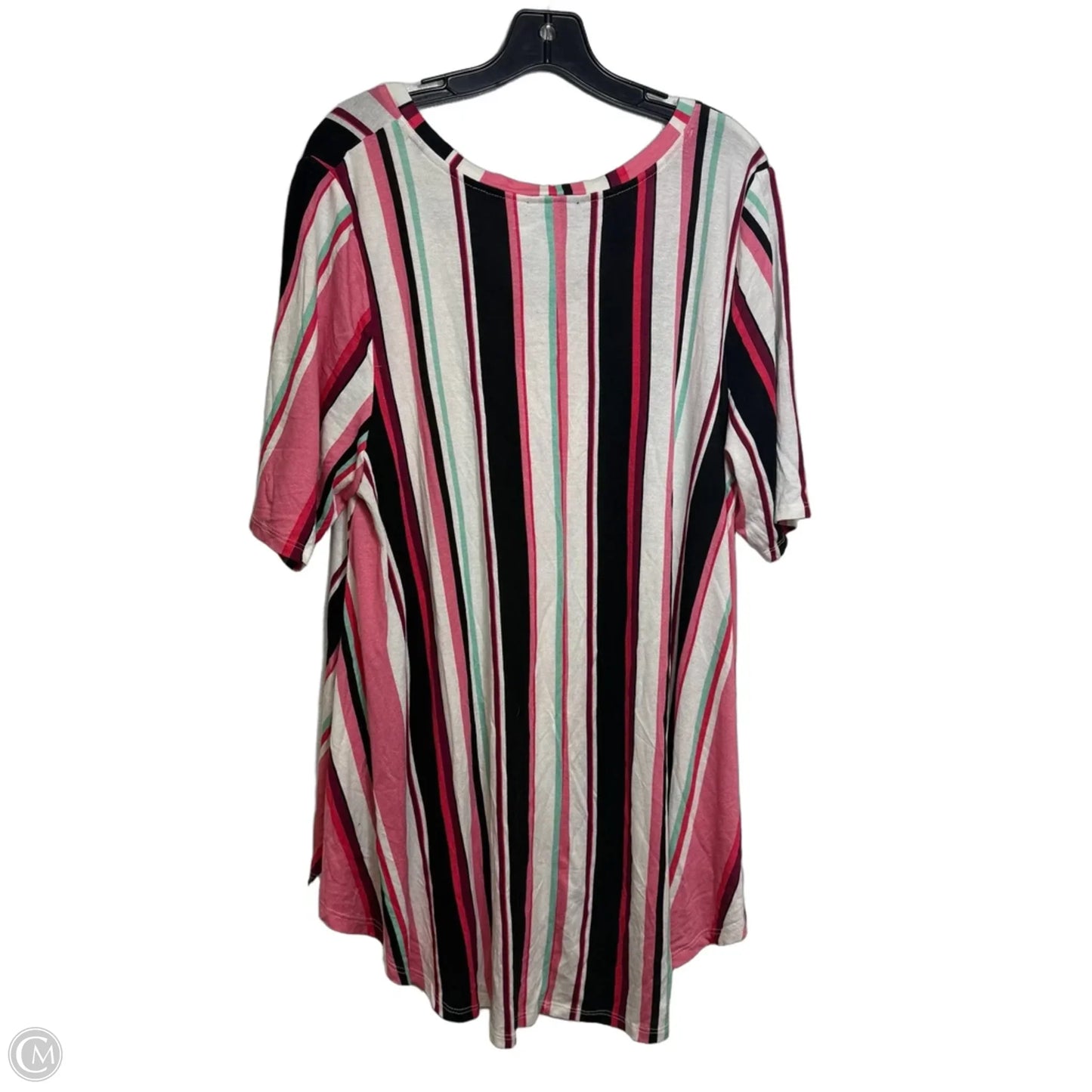 Tunic Short Sleeve By Lane Bryant In Striped Pattern, Size: 1x