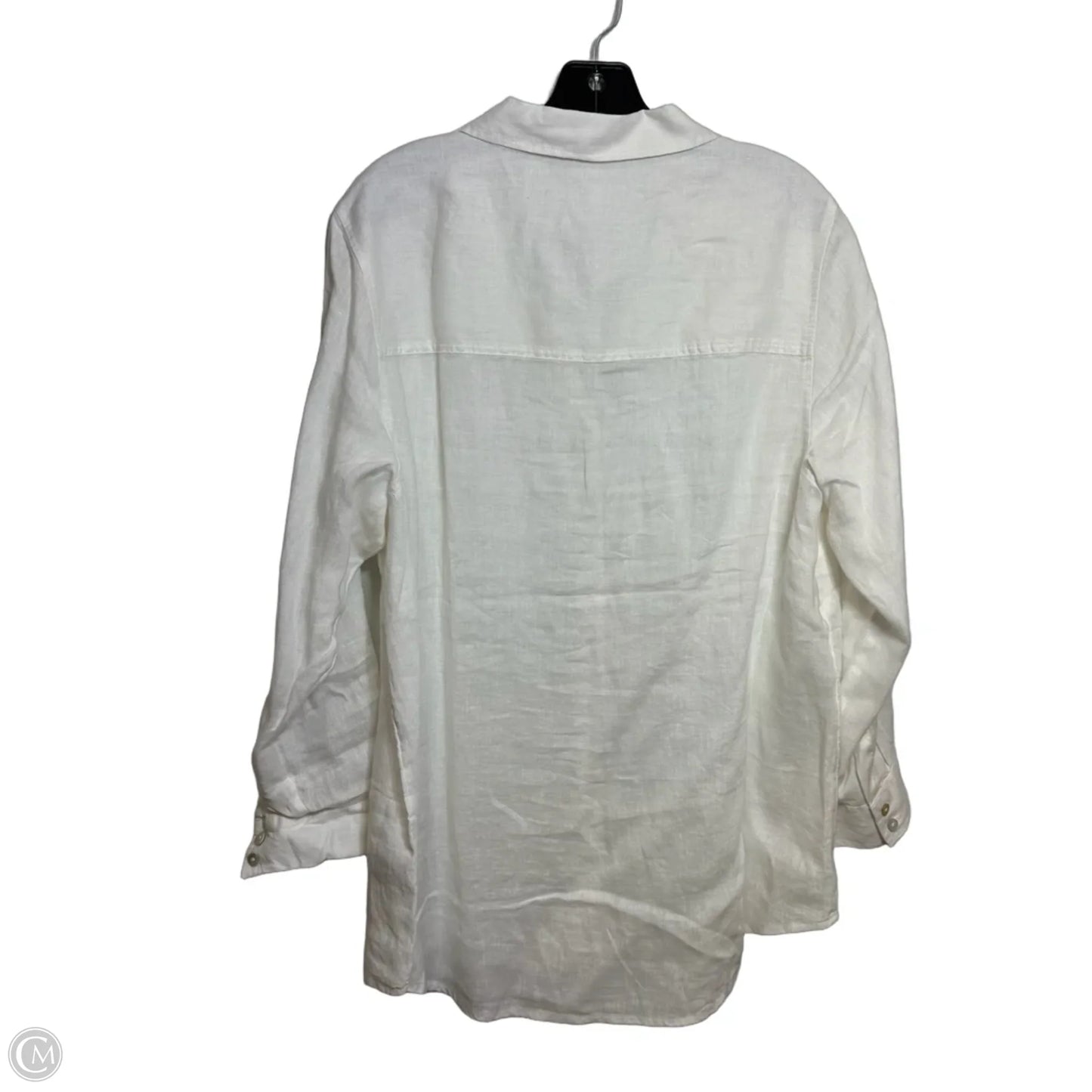 Top 3/4 Sleeve Basic By Sigrid Olsen In White, Size: 1x