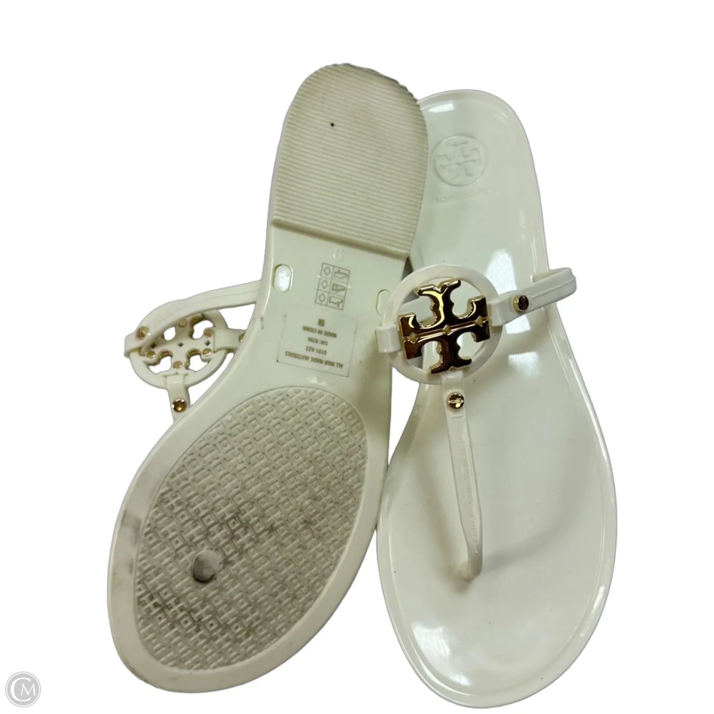Sandals Designer By Tory Burch In Ivory, Size: 9
