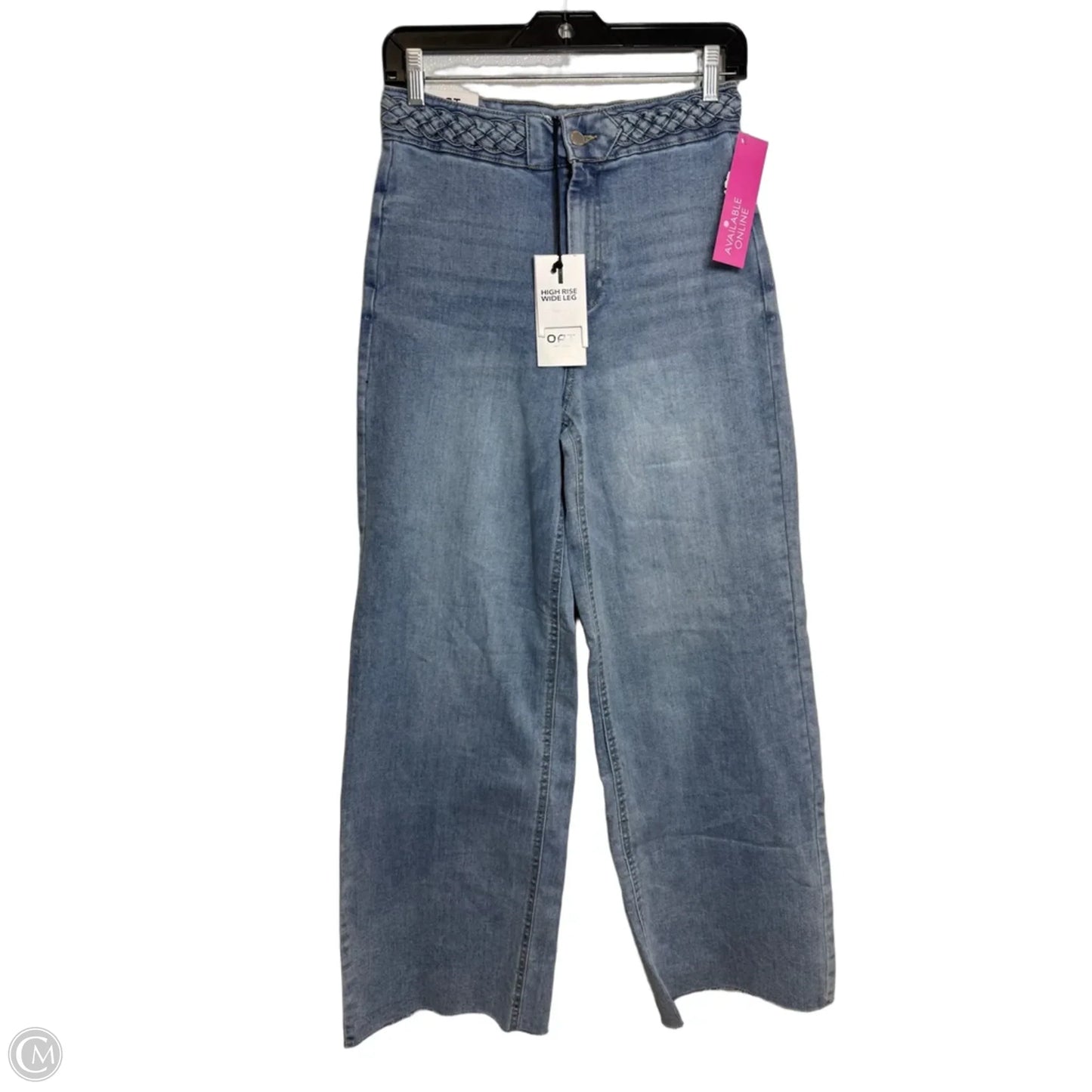 Jeans high rise Wide Leg By Oat In Blue Denim, Size: 4