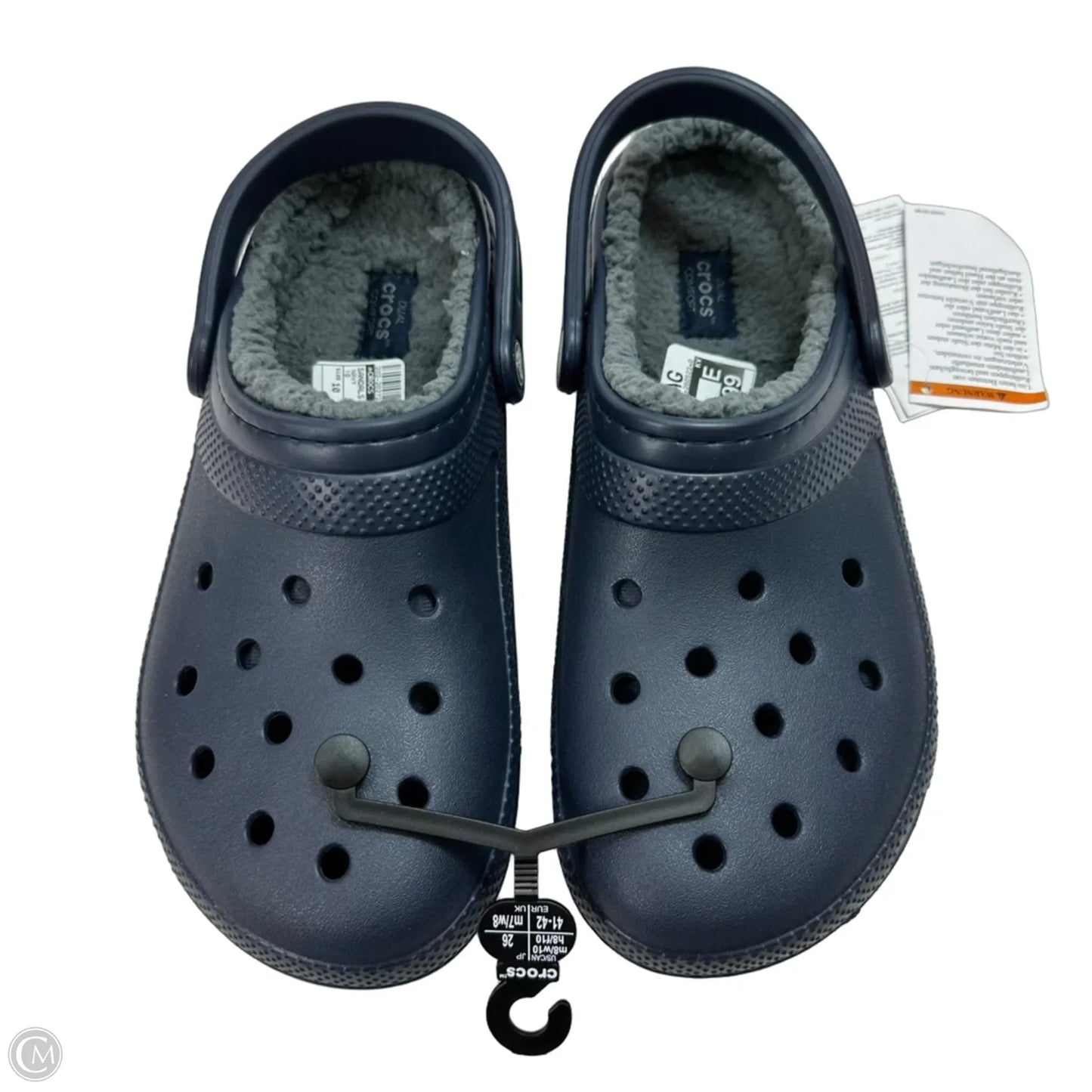 Sandals Flats By Crocs In Navy, Size: 10