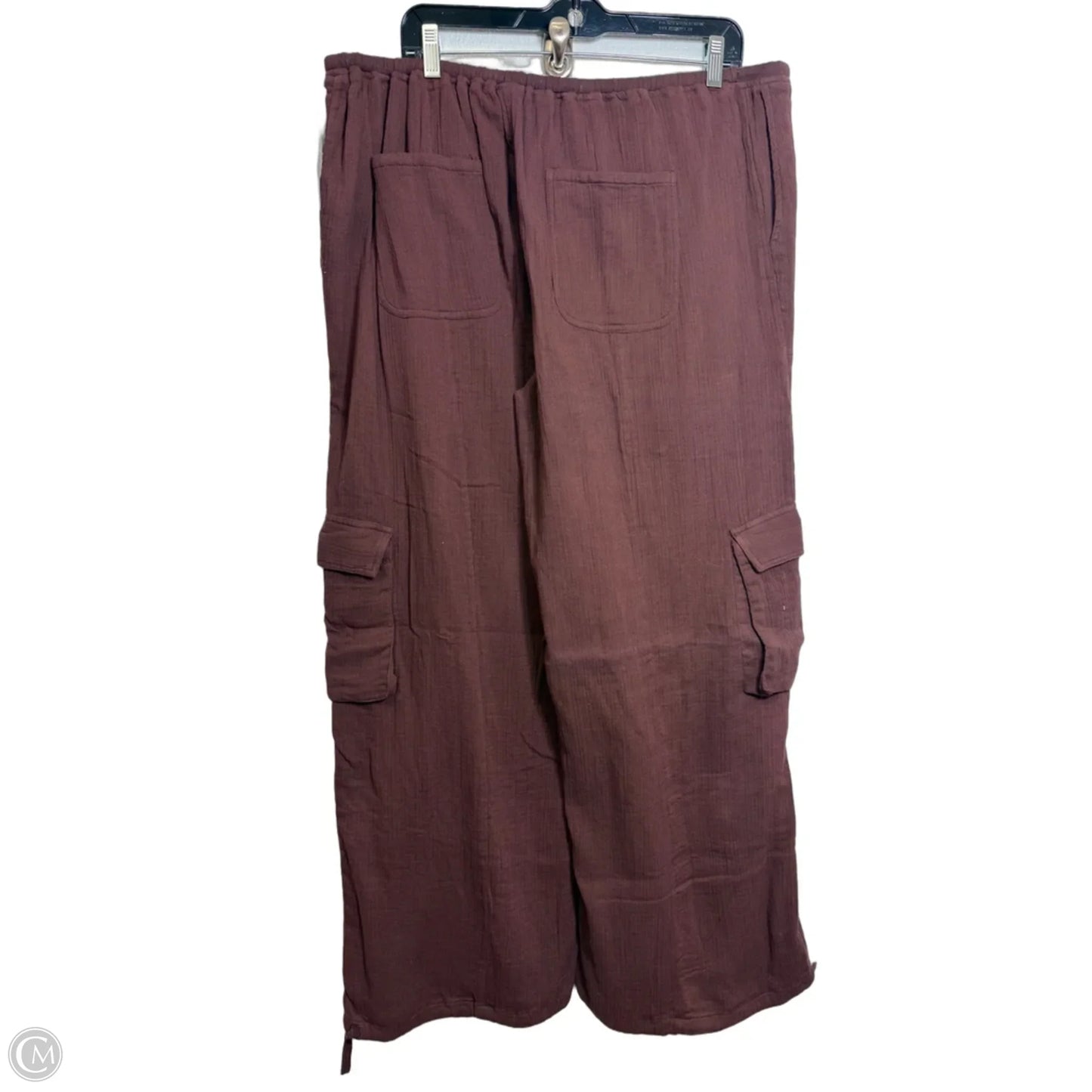 Zira Gauze Cargo Pants Cargo & Utility By SER.O.YA  In Brown, Size: M