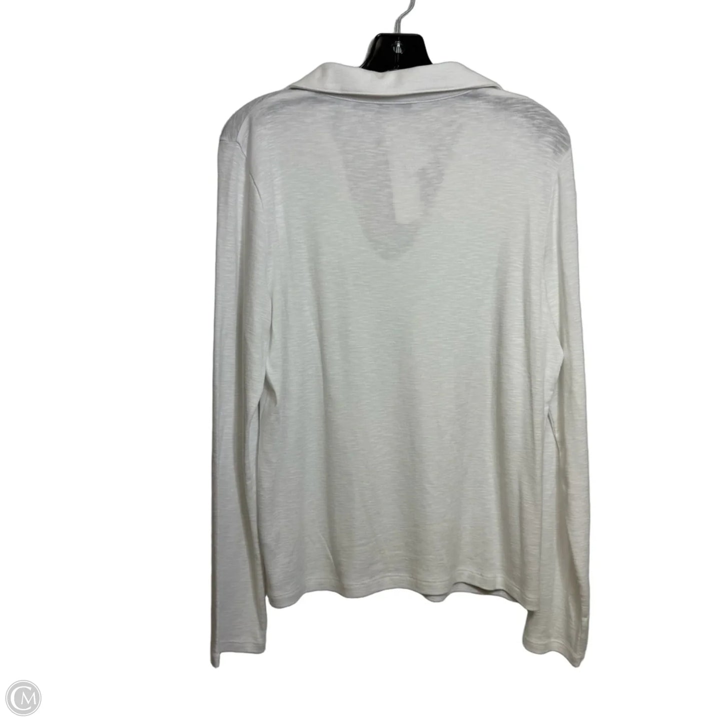 Top Long Sleeve By Vince In White, Size: Xl