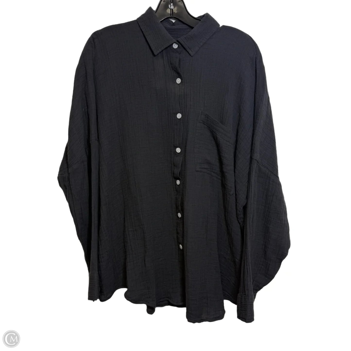 Top Long Sleeve By American Eagle In Black, Size: S