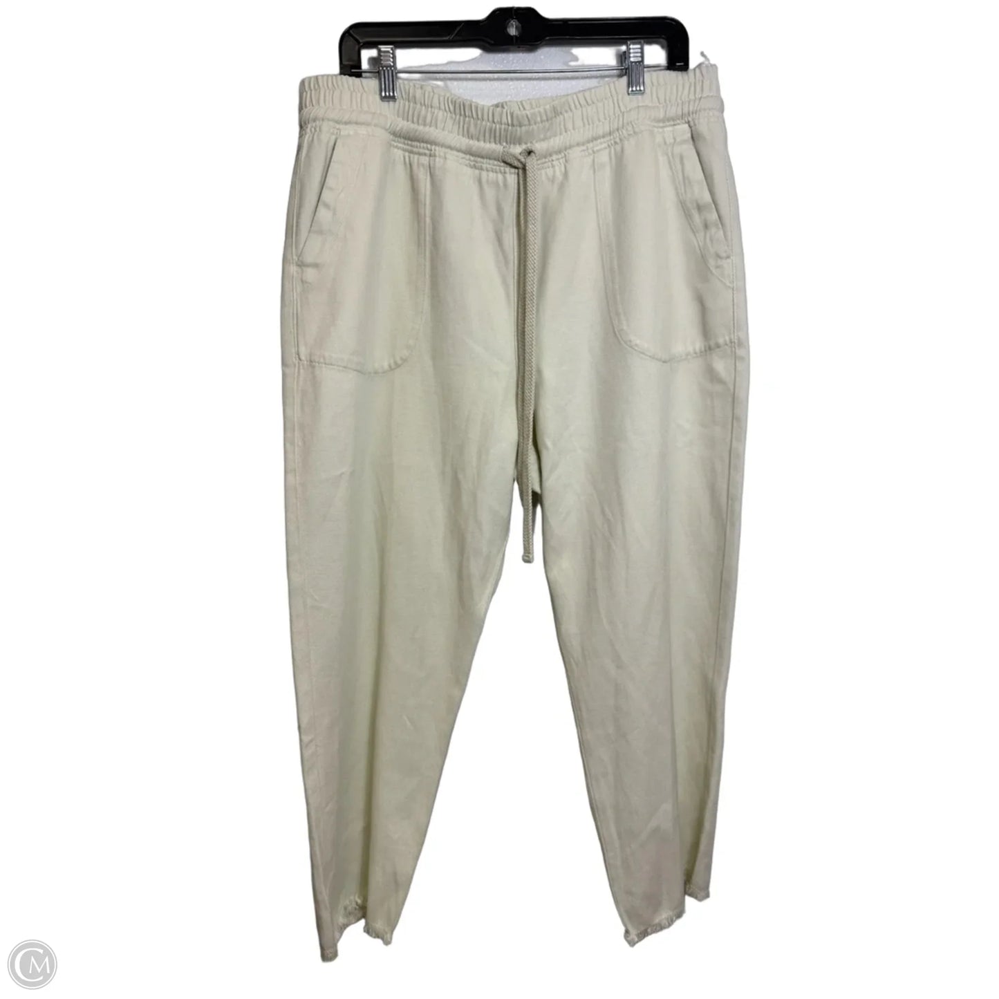 Pants Cropped By Kut In Ivory, Size: Xl