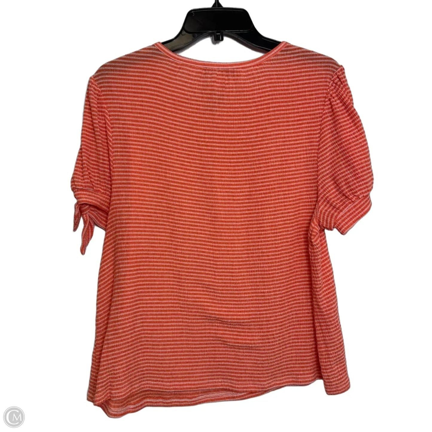 Top Short Sleeve By Loft In Orange, Size: L