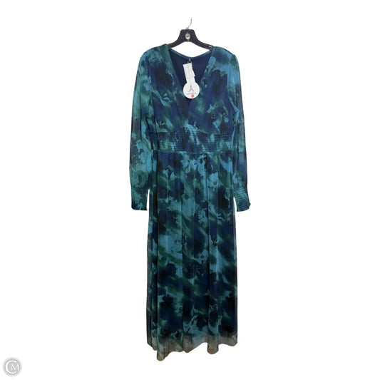 Dress Party Long By Anrabess In Blue & Green, Size: Xl