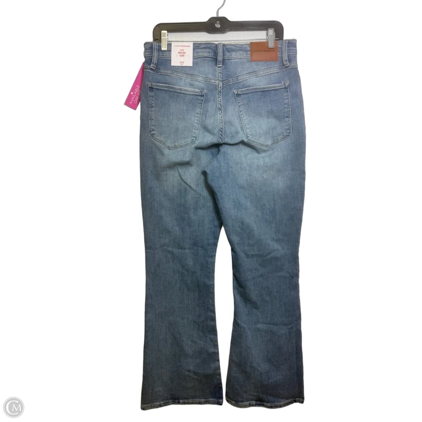 Jeans Flared By Lucky Brand In Blue Denim, Size: 14