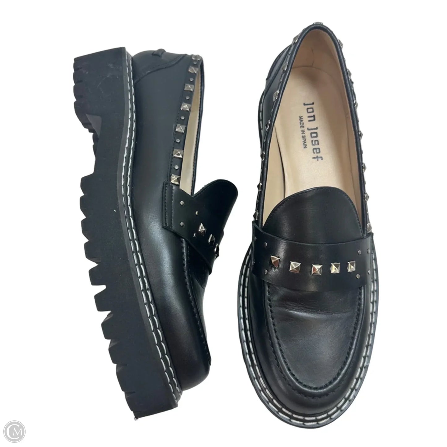 Loafers Shoes Flats By JON JOSEPH In Black, Size: 38