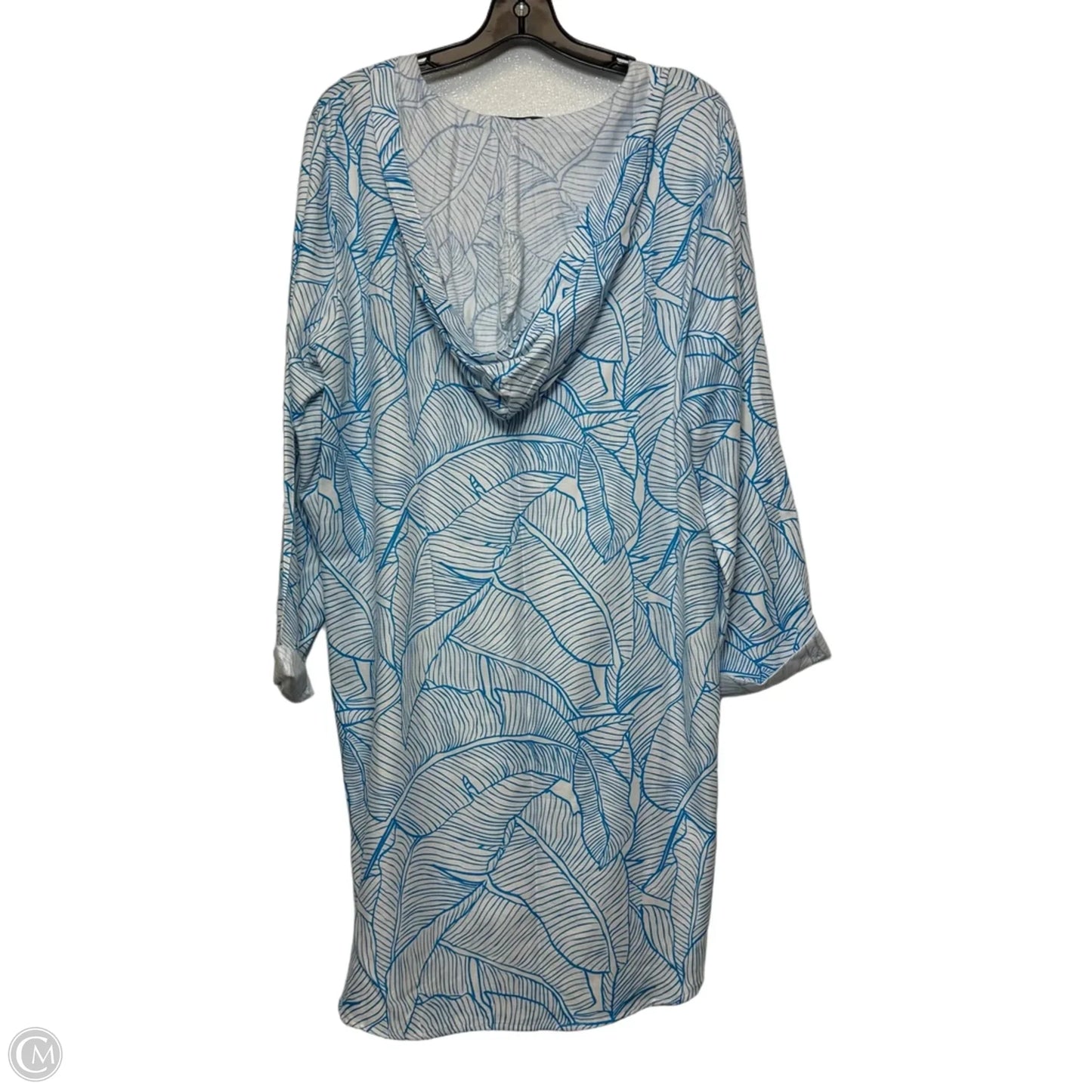 Swimwear Cover-up By Charlie Holiday In Blue & White, Size: 8