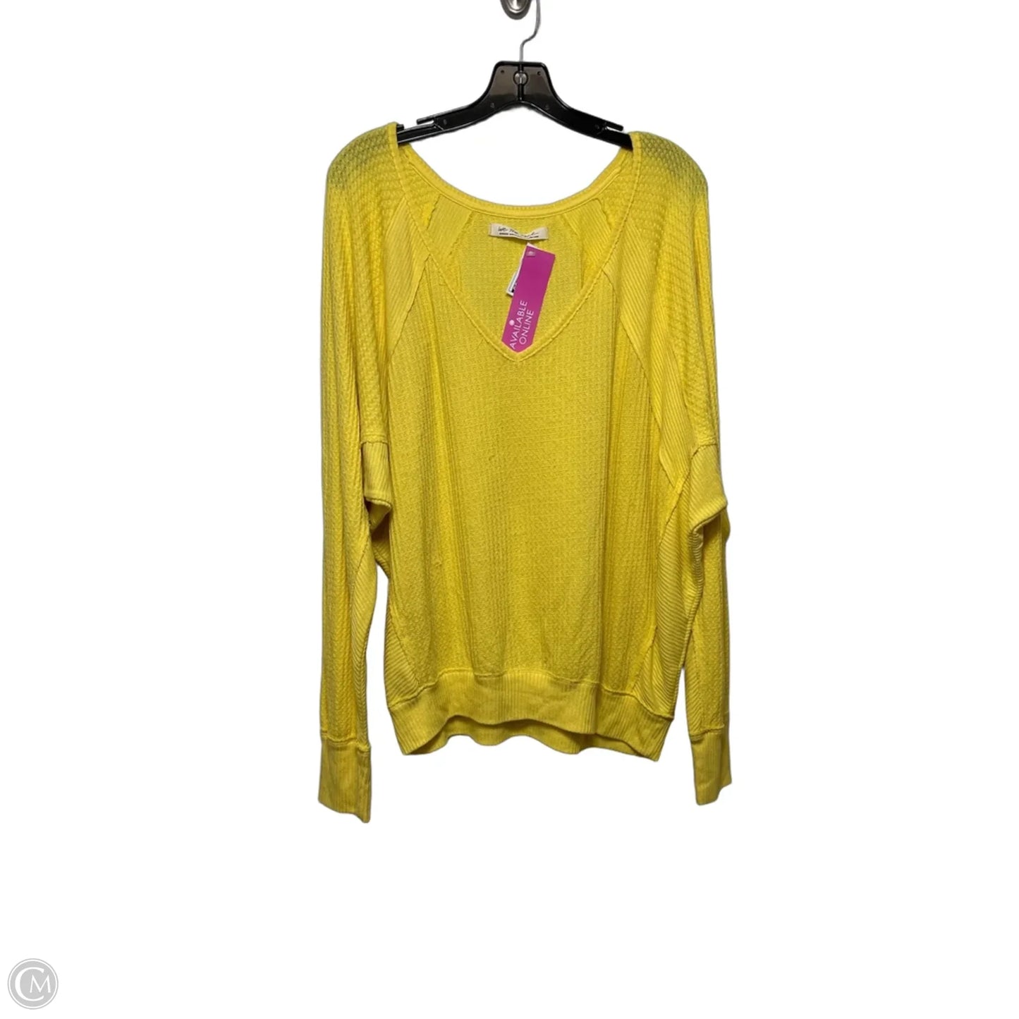 Top Long Sleeve By We The Free In Yellow, Size: M